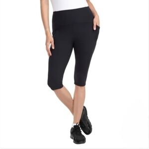 Spyder Active Capri Leggings Women's Size Small Black Stretch With Pockets NWT